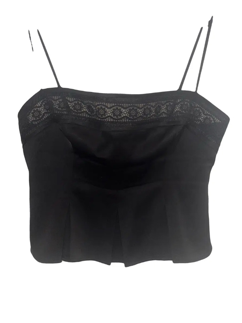 Reformation Genevieve Top | Black | Size 6 | Naia Acetate